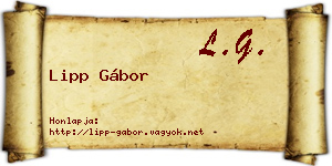 Lipp Gábor névjegykártya